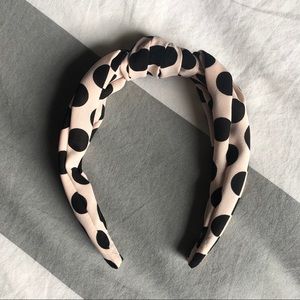 J.Crew turban headband in polka dot